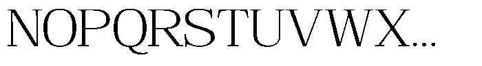 Bruchey Extra Light Expanded Font UPPERCASE