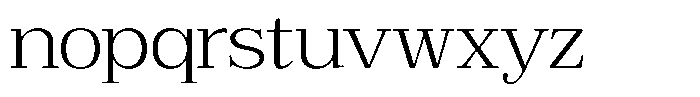 Bruchey Extra Light Expanded Font LOWERCASE