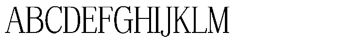 Bruchey Extra Light Semi Condensed Font UPPERCASE