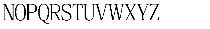 Bruchey Extra Light Semi Condensed Font UPPERCASE