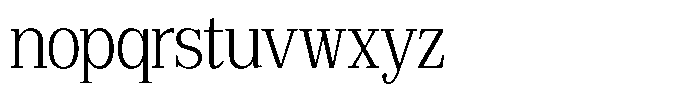 Bruchey Extra Light Semi Condensed Font LOWERCASE