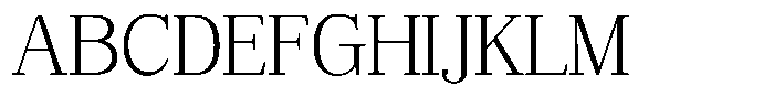 Bruchey Extra Light Semi Expanded Font UPPERCASE