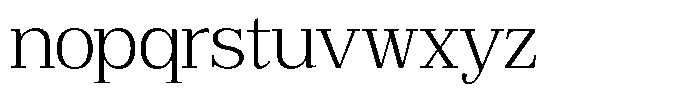 Bruchey Extra Light Semi Expanded Font LOWERCASE