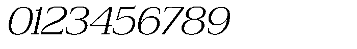 Bruchey Extra Light Slanted Expanded Font OTHER CHARS