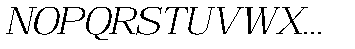 Bruchey Extra Light Slanted Expanded Font UPPERCASE