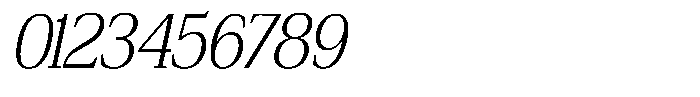 Bruchey Extra Light Slanted Semi Condensed Font OTHER CHARS