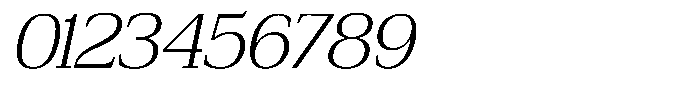 Bruchey Extra Light Slanted Semi Exp Font OTHER CHARS