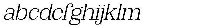Bruchey Extra Light Slanted Semi Exp FONT