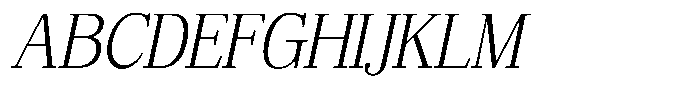 Bruchey Extra Light Slanted Font UPPERCASE