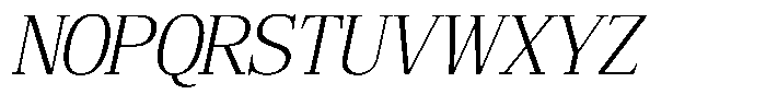 Bruchey Extra Light Slanted Font UPPERCASE