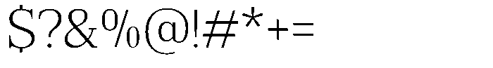 Bruchey Extra Light Font OTHER CHARS