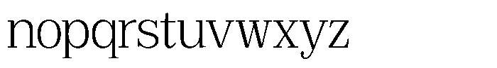Bruchey Extra Light Font LOWERCASE