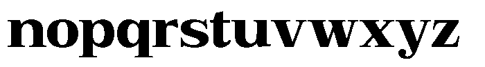 Bruchey Extra Semi Expanded Font LOWERCASE