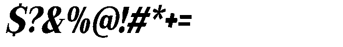 Bruchey Extra Slanted Condensed Font OTHER CHARS