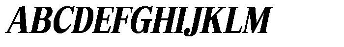 Bruchey Extra Slanted Condensed Font UPPERCASE