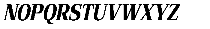 Bruchey Extra Slanted Condensed Font UPPERCASE