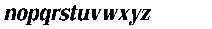 Bruchey Extra Slanted Condensed Font LOWERCASE