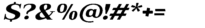 Bruchey Extra Slanted Expanded Font OTHER CHARS