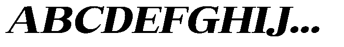 Bruchey Extra Slanted Expanded Font UPPERCASE