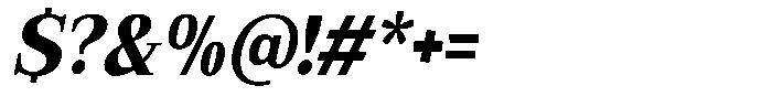 Bruchey Extra Slanted Semi Condensed Font OTHER CHARS