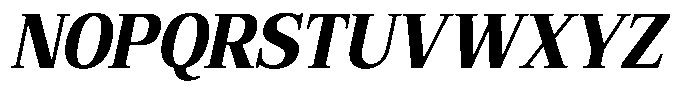 Bruchey Extra Slanted Semi Condensed Font UPPERCASE