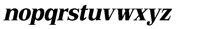 Bruchey Extra Slanted Semi Condensed Font LOWERCASE