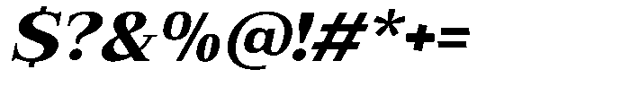 Bruchey Extra Slanted Semi Expanded Font OTHER CHARS