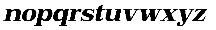 Bruchey Extra Slanted Semi Expanded Font LOWERCASE
