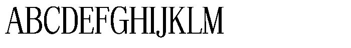 Bruchey Light Condensed Font UPPERCASE