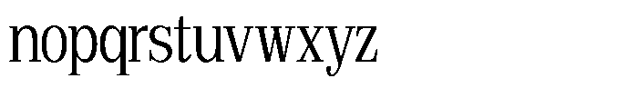 Bruchey Light Condensed Font LOWERCASE