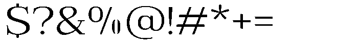Bruchey Light Expanded Font OTHER CHARS