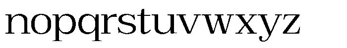 Bruchey Light Expanded Font LOWERCASE