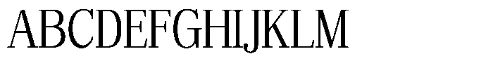 Bruchey Light Semi Condensed Font UPPERCASE