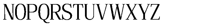 Bruchey Light Semi Condensed Font UPPERCASE