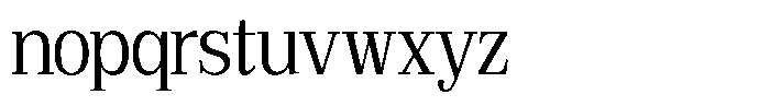 Bruchey Light Semi Condensed Font LOWERCASE