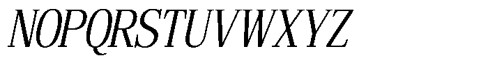 Bruchey Light Slanted Condensed Font UPPERCASE