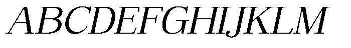 Bruchey Light Slanted Expanded Font UPPERCASE