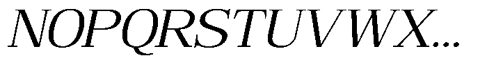 Bruchey Light Slanted Expanded Font UPPERCASE