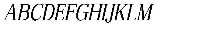 Bruchey Light Slanted Semi Condensed Font UPPERCASE