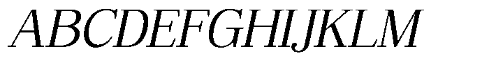 Bruchey Light Slanted Semi Expanded Font UPPERCASE