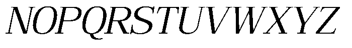 Bruchey Light Slanted Semi Expanded Font UPPERCASE