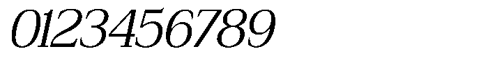 Bruchey Light Slanted Font OTHER CHARS