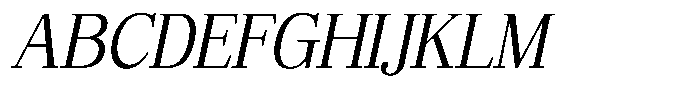 Bruchey Light Slanted Font UPPERCASE