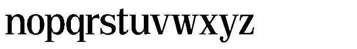 Bruchey Medium Semi Condensed Font LOWERCASE