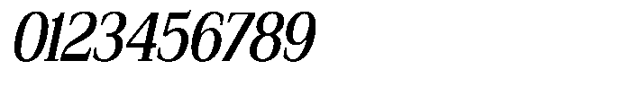Bruchey Medium Slanted Condensed Font OTHER CHARS