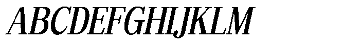 Bruchey Medium Slanted Condensed Font UPPERCASE