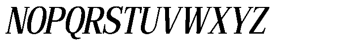 Bruchey Medium Slanted Condensed Font UPPERCASE