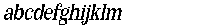 Bruchey Medium Slanted Condensed FONT