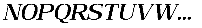 Bruchey Medium Slanted Expanded Font UPPERCASE