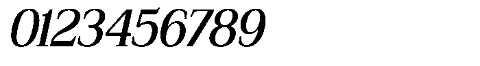 Bruchey Medium Slanted Semi Condensed Font OTHER CHARS